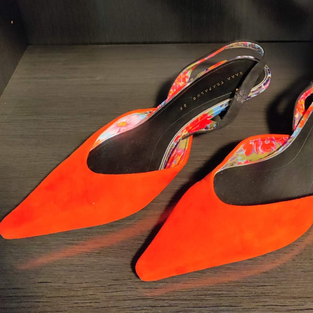 Zara Heels Sling backs. Size 7.5 (38)